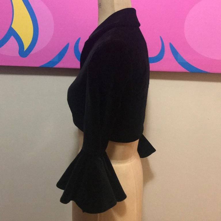 Moschino Cheap Chic Black Velvet Bolero Jacket 1