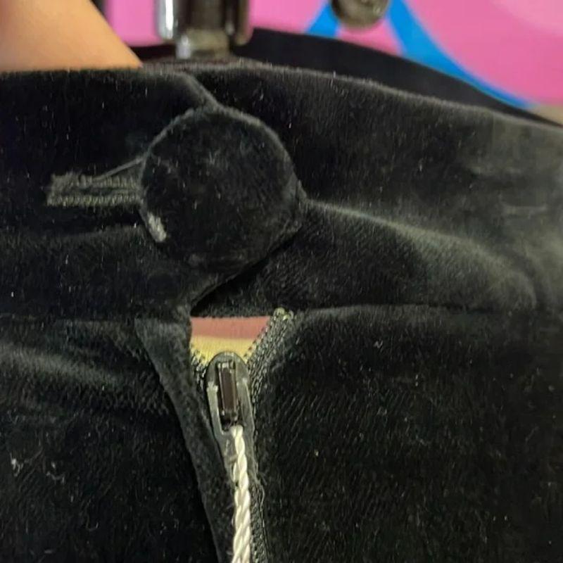 Women's Moschino Cheap Chic Black Velvet High Waist Pants NWT For Sale
