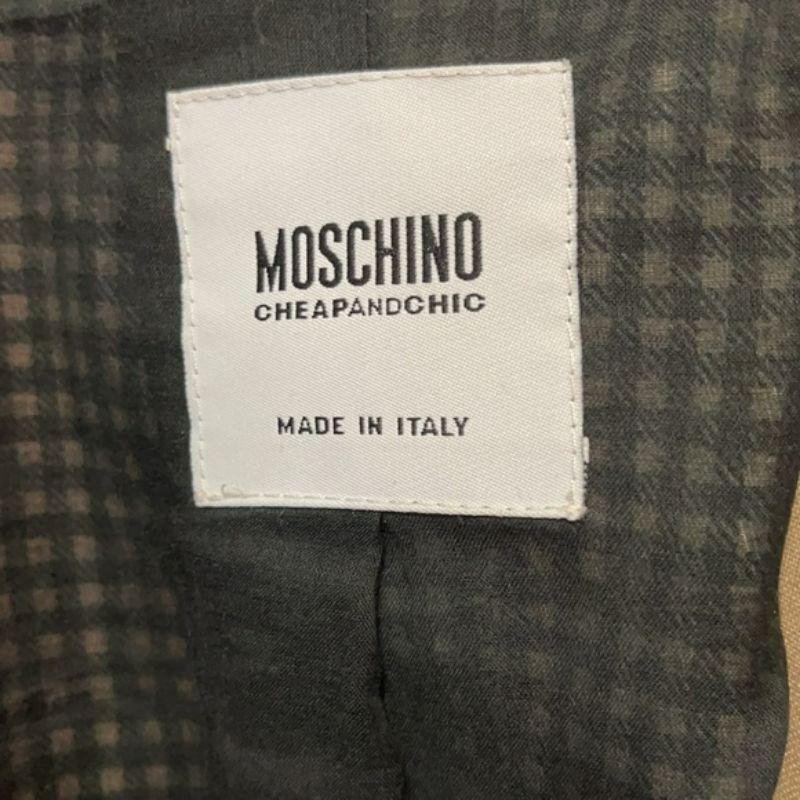 Moschino Cheap Chic Black White Checked Blazer In Excellent Condition For Sale In Los Angeles, CA