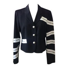 Moschino Cheap Chic Negro Blanco Siempre He Mentido Blazer