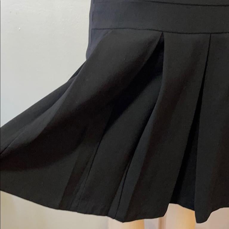 Women's Moschino Cheap & Chic Black Wool Crepe Skirt For Sale