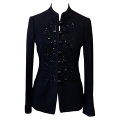 Moschino Cheap Chic Black Wool Military Jacket