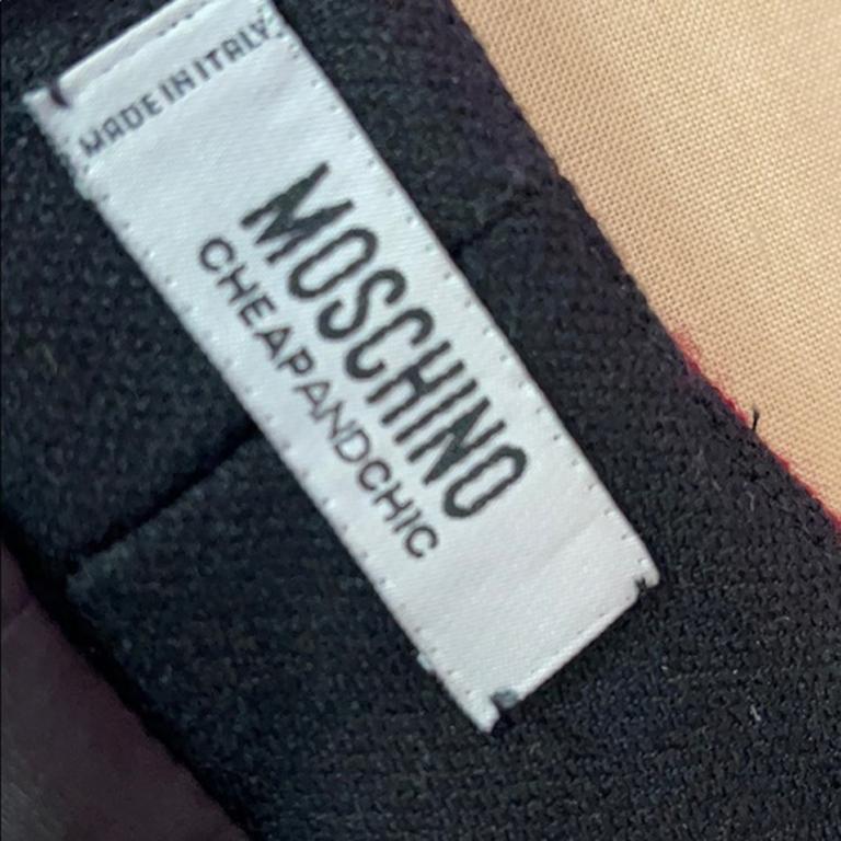 Moschino Cheap & Chic Black Wool Pencil Skirt For Sale 5
