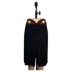 Moschino Cheap & Chic Black Wool Pencil Skirt