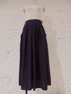 Moschino Cheap & Chic blu red stars silk skirt