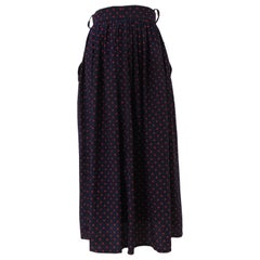 Moschino Cheap and Chic blu red stars jupe en soie