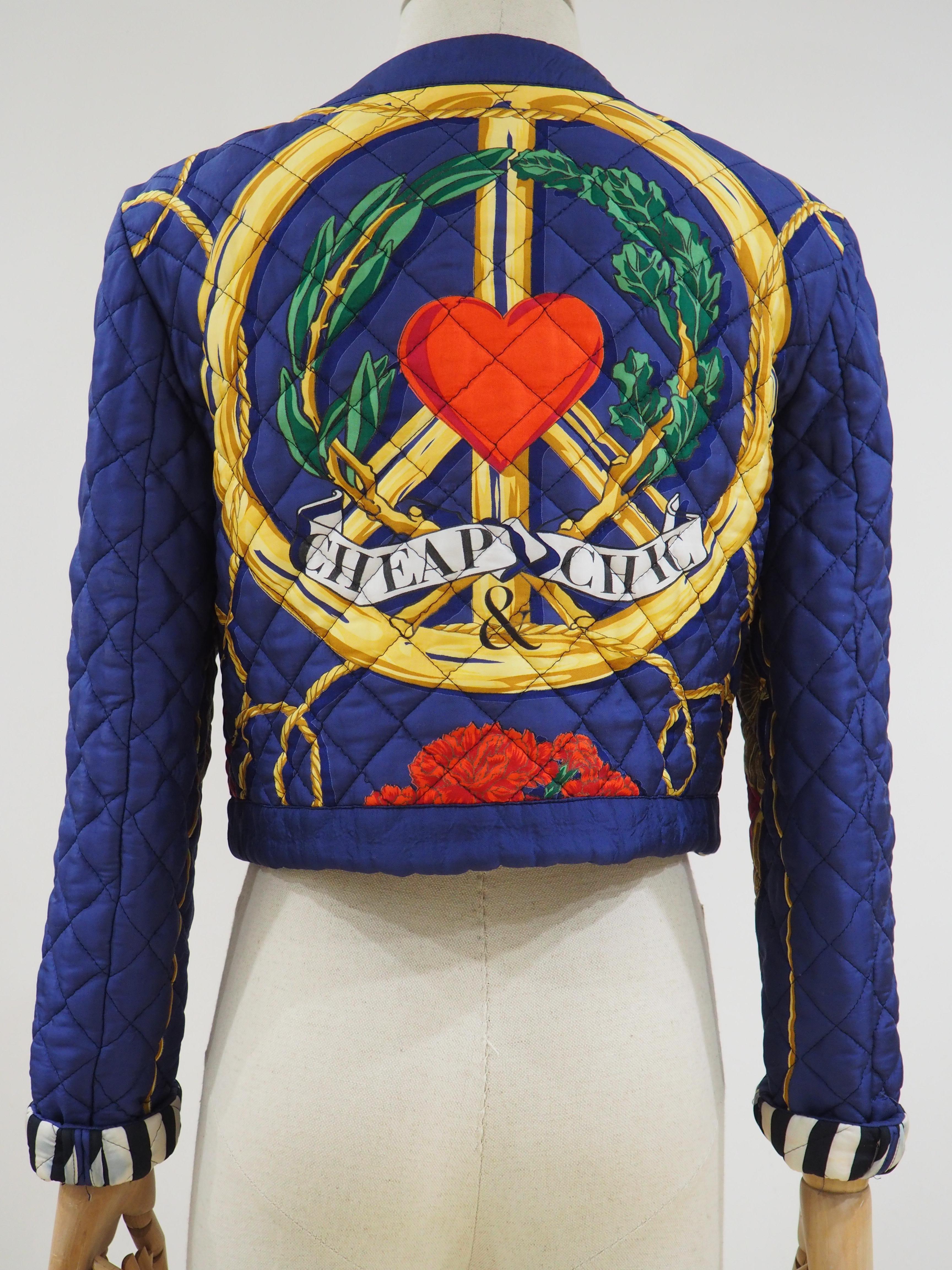 Moschino Cheap & Chic blue multicoloured jacket 1