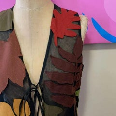 Moschino Cheap Chic - Feuille marron verte et marron  Gilet