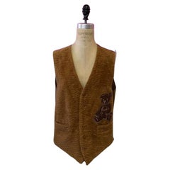 Vintage Moschino Cheap Chic Brown Teddy Bear Vest