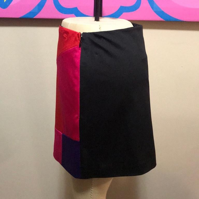 Moschino Cheap Chic Color Block Mini Skirt For Sale 1