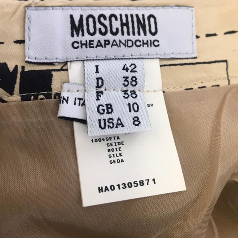 Women's Moschino Cheap Chic Comic Print Skirt Pleated