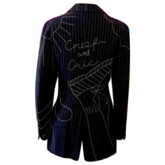 Moschino Cheap and Chic Piedi Mani Viso Blazer gessato