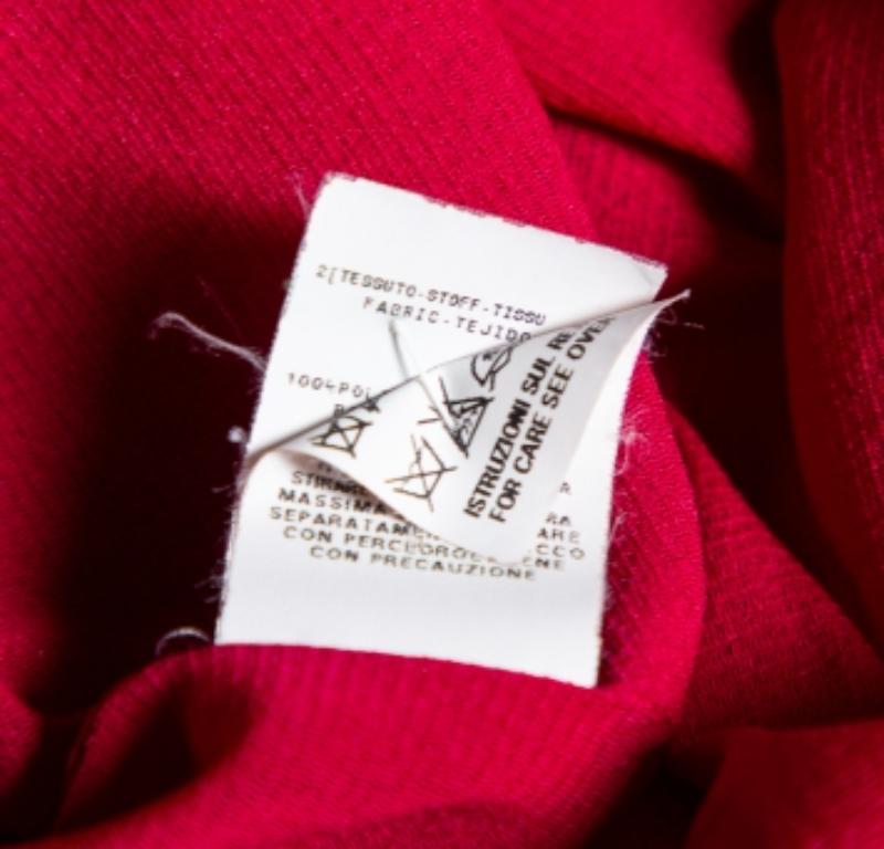 De las mujeres Moschino Cheap and Chic Vestido de punto fucsia plisado con detalle de yema S en venta