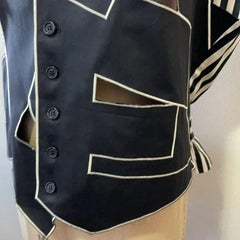 Moschino Cheap Chic Gilet Black Letter Vest Men's