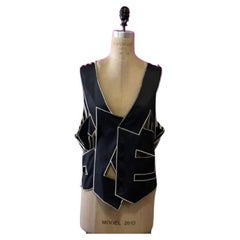 Vintage Moschino Cheap Chic Gilet Black Letter Vest Men's