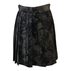 Moschino Cheap Chic Gray Pleated Skirt Wool