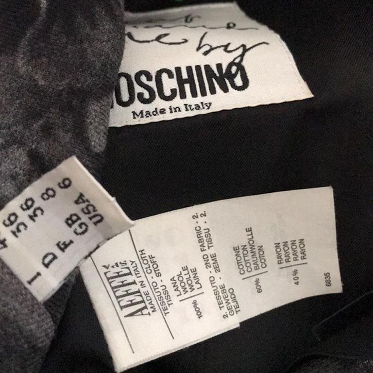 Moschino Cheap Chic Gray Wool Vest Vintage For Sale 2