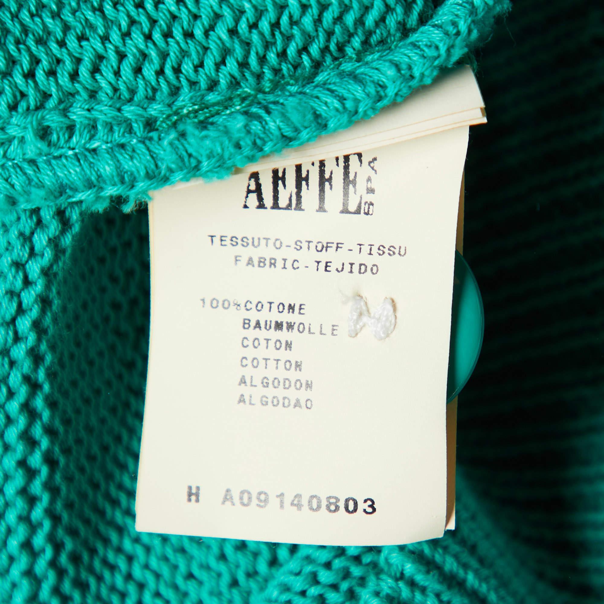 Moschino Cheap & Chic Green Beaded Detail Cardigan L For Sale 2