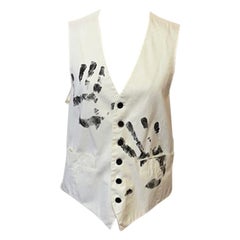 Vintage Moschino Cheap & Chic Hand Print Painters Vest