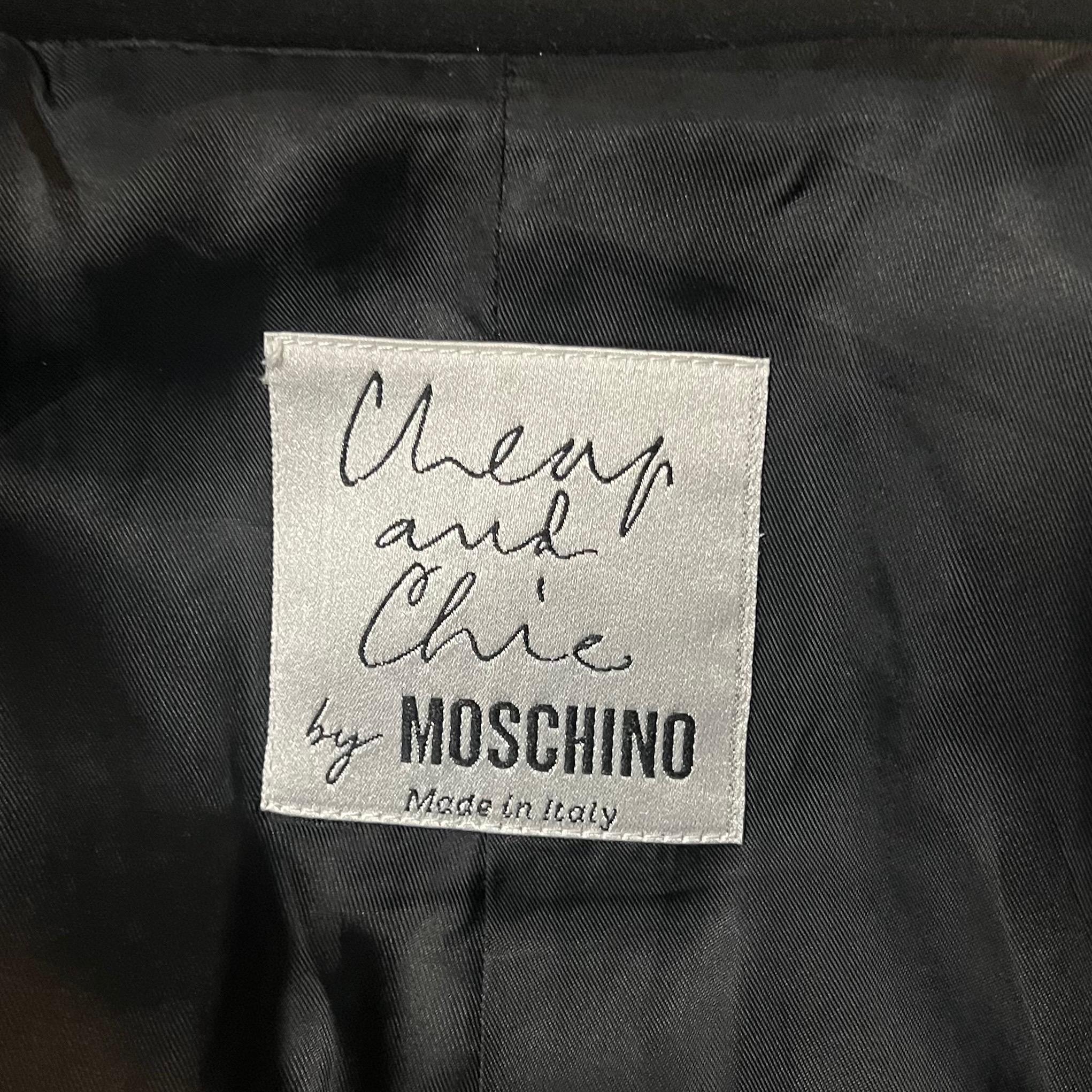 Moschino Cheap & Chic Houndstooth Question Mark Jacket For Sale 3