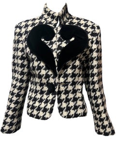 Moschino Cheap & Chic Houndstooth Question Mark Jacket