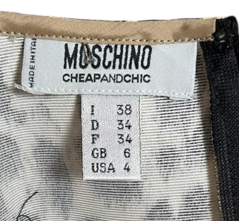 Moschino Cheap and Chic - Robe à imprimé léopard avec fleurs brodées Neuf - En vente à Los Angeles, CA