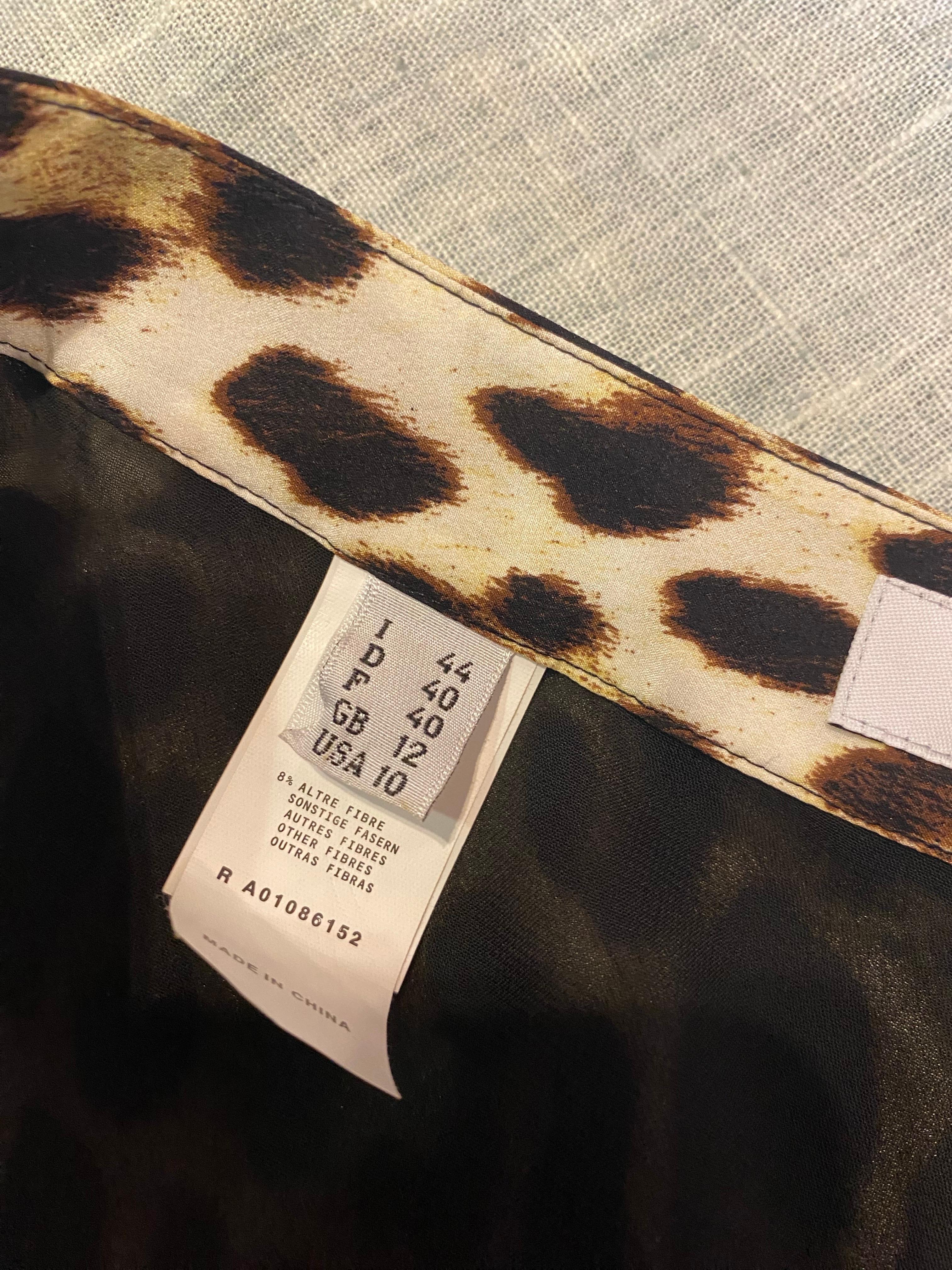 Moschino Cheap & Chic leopard print skirt For Sale 7