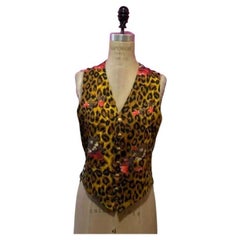 Vintage Moschino Cheap Chic Leopard Print Vest