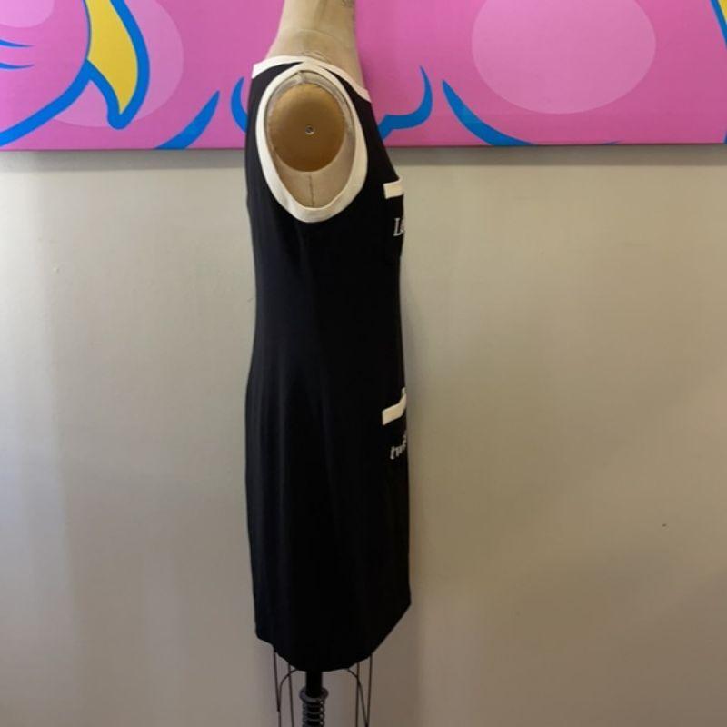 Moschino Cheap Chic Let's Twist Again Black Sheath Dress In Excellent Condition In Los Angeles, CA