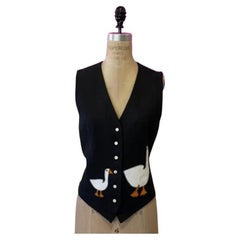 Vintage Moschino Cheap Chic Linen Duck Vest