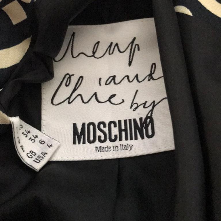 Black Moschino Cheap Chic Music Note Love Blazer For Sale