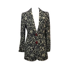Moschino Cheap Chic Music Note Love Blazer