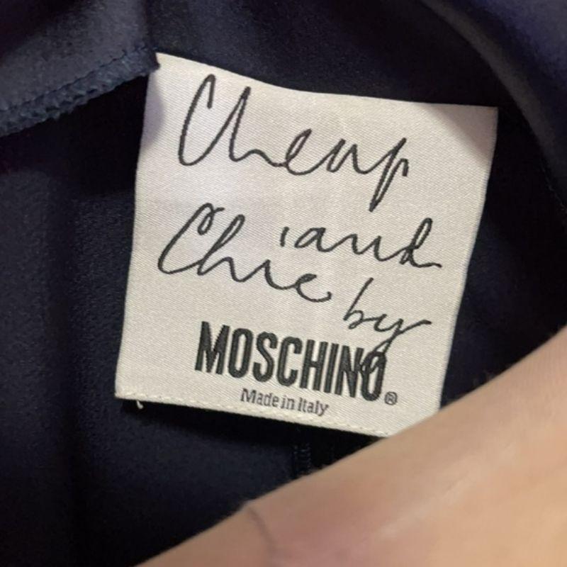 Women's Moschino Cheap Chic Navy Satin Moon Stars Dress For Sale