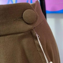 Moschino Cheap Chic Olive Green Wool Mini Skirt NWT