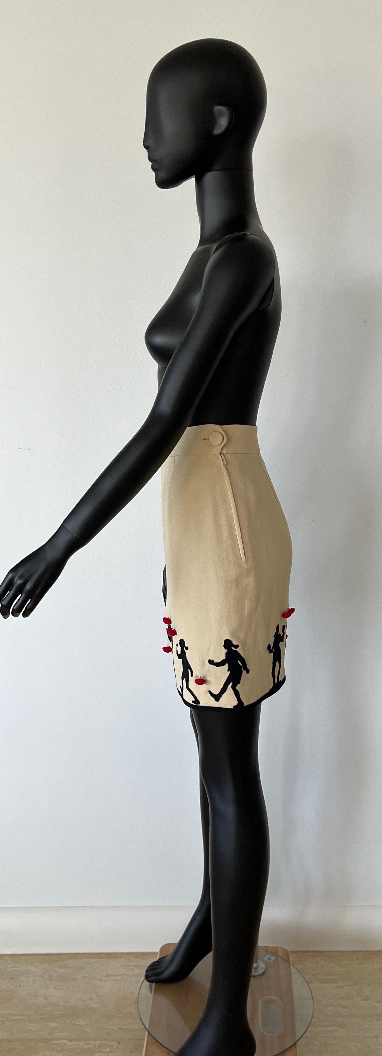Moschino Cheap & Chic Olive Oil Pencil Skirt- Vintage Icon For Sale 6