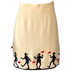 Moschino Cheap and Chic Gonna a Matita all'Olio d'Oliva - Icona Vintage