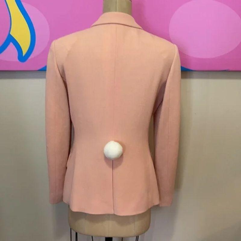 Moschino Cheap Chic Pink Bunny Blazer Jacket In Good Condition In Los Angeles, CA