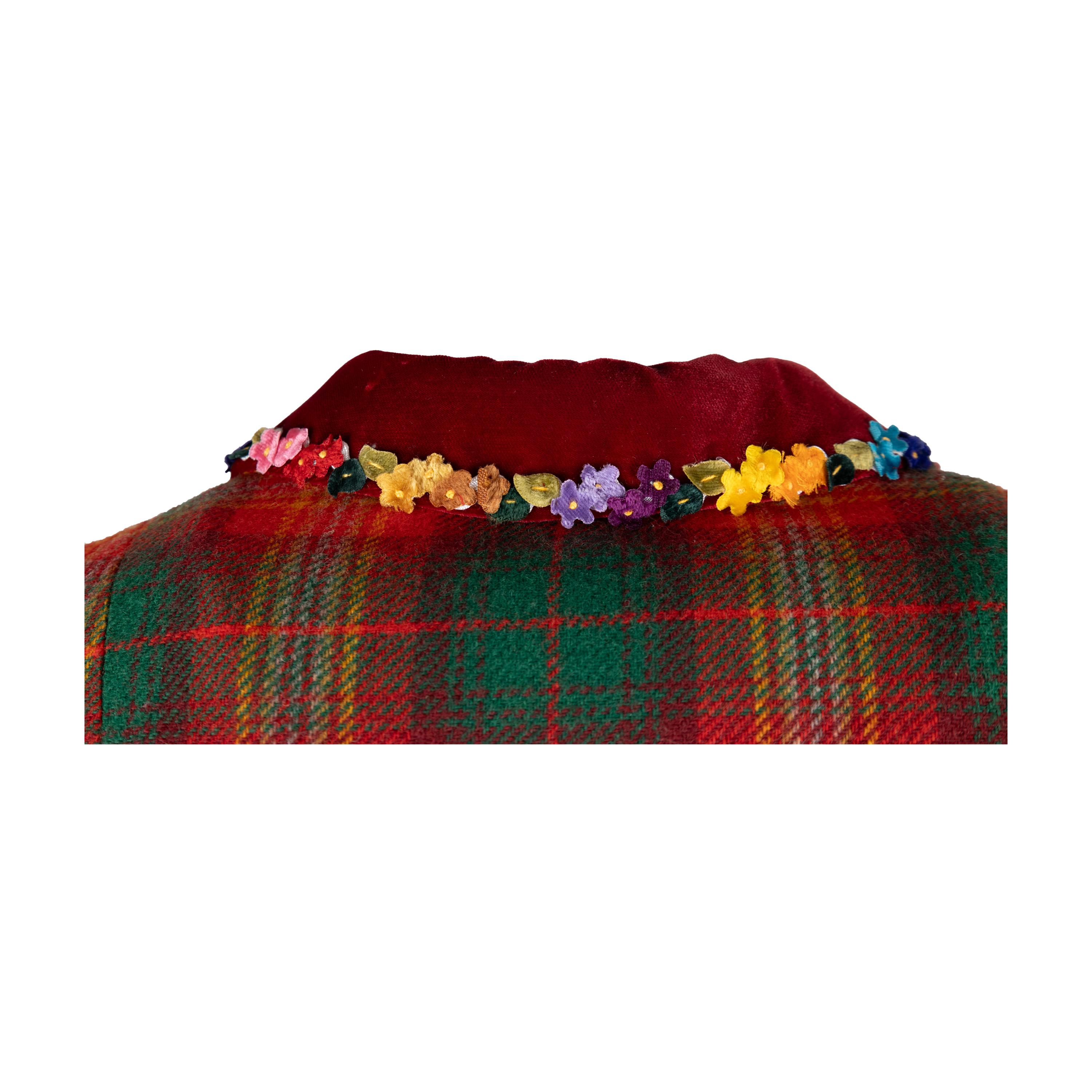 Moschino Cheap & Chic Plaid Jacket with Heart Buttons 6