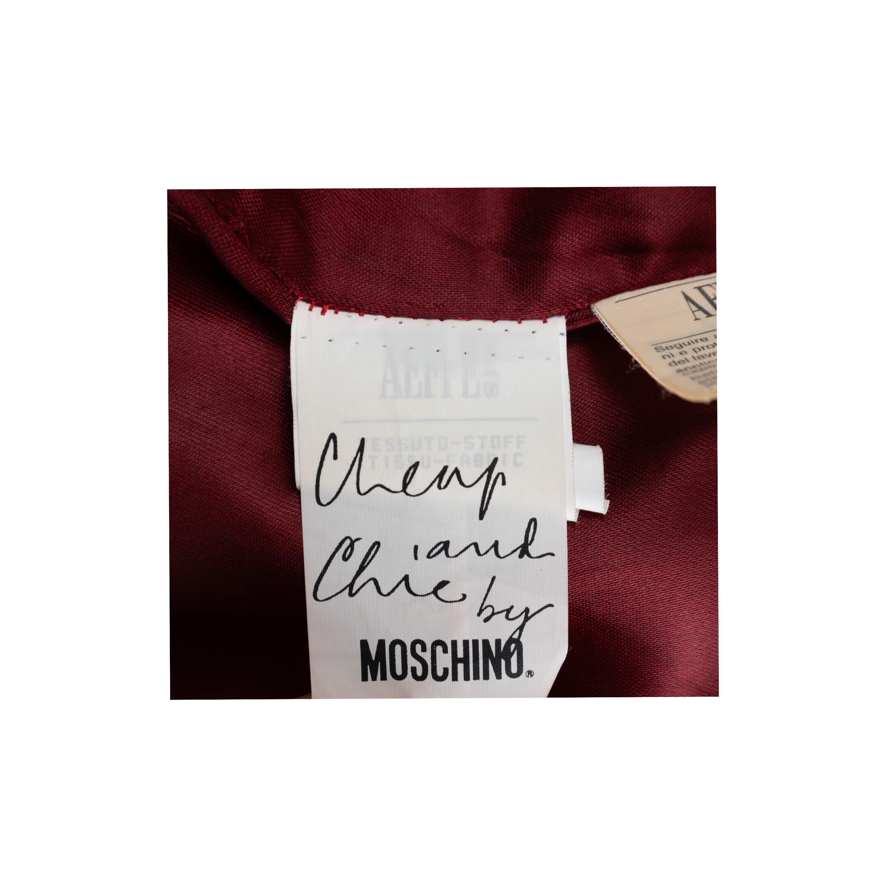 Women's Moschino Cheap & Chic Plaid Jacket with Heart Buttons