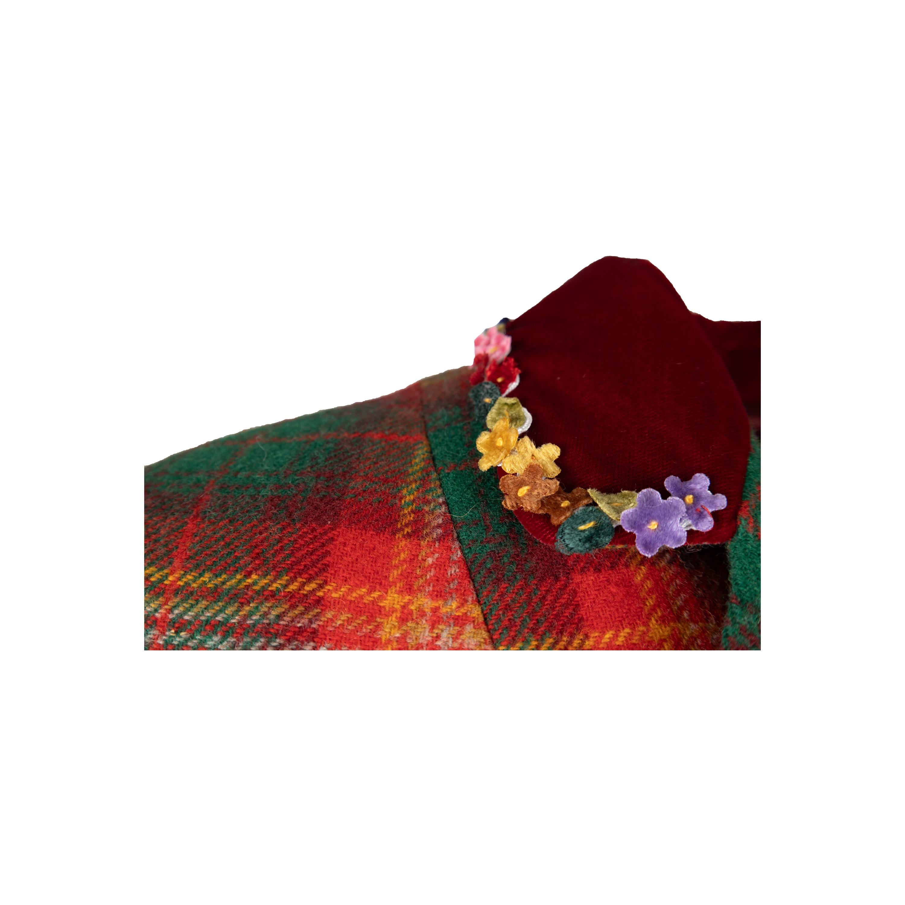 Moschino Cheap & Chic Plaid Jacket with Heart Buttons 5