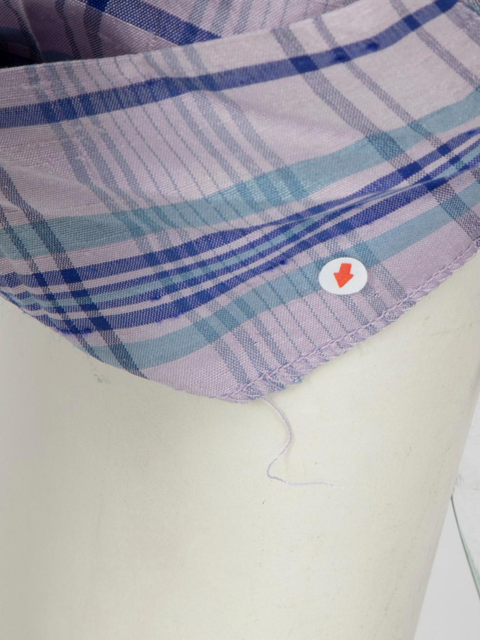 Moschino Cheap & Chic Purple Silk Checkered Trousers Size M In Good Condition For Sale In London, GB