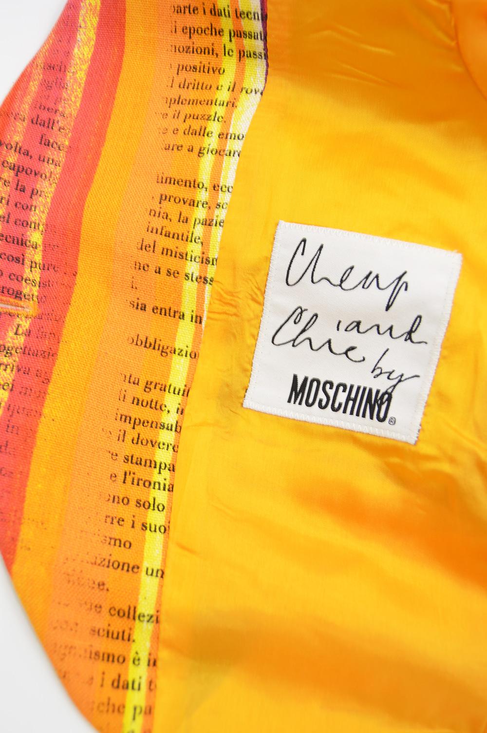 Moschino Cheap & Chic 'Recipe' Watercolor Stripe Print Cropped Jacket, 1997 5