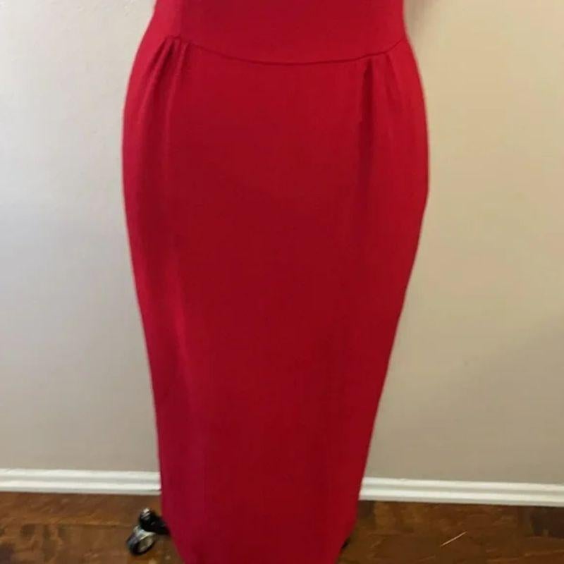 Moschino Cheap Chic Red Maxi Long Dress In Good Condition For Sale In Los Angeles, CA