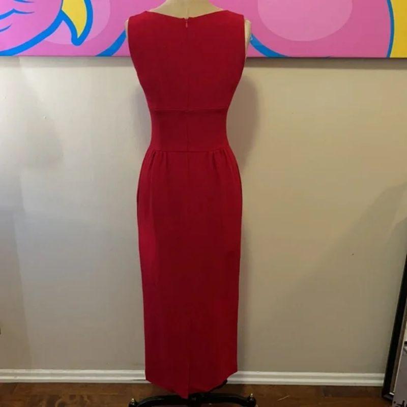 Women's Moschino Cheap Chic Red Maxi Long Dress For Sale