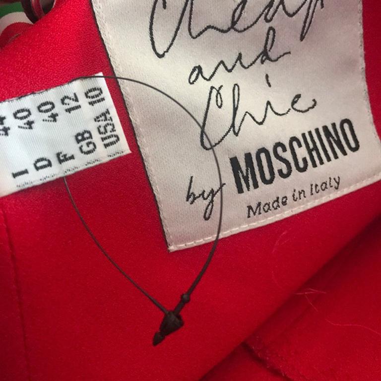 Moschino Cheap Chic Red Pleated Skirt For Sale 1