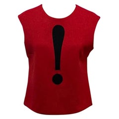 Vintage Moschino Cheap Chic Red Wool Exclamation Mark Top