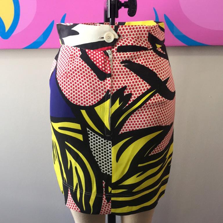 Women's Moschino Cheap Chic Roy Lichtenstein Skirt For Sale