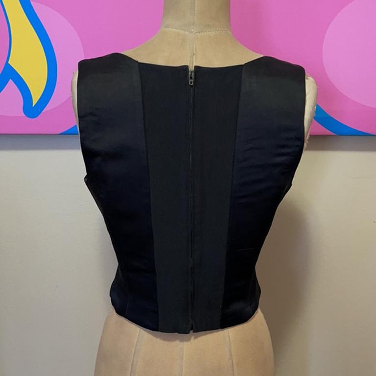 Moschino Cheap Chic Velvet Heart Bustier In Good Condition For Sale In Los Angeles, CA
