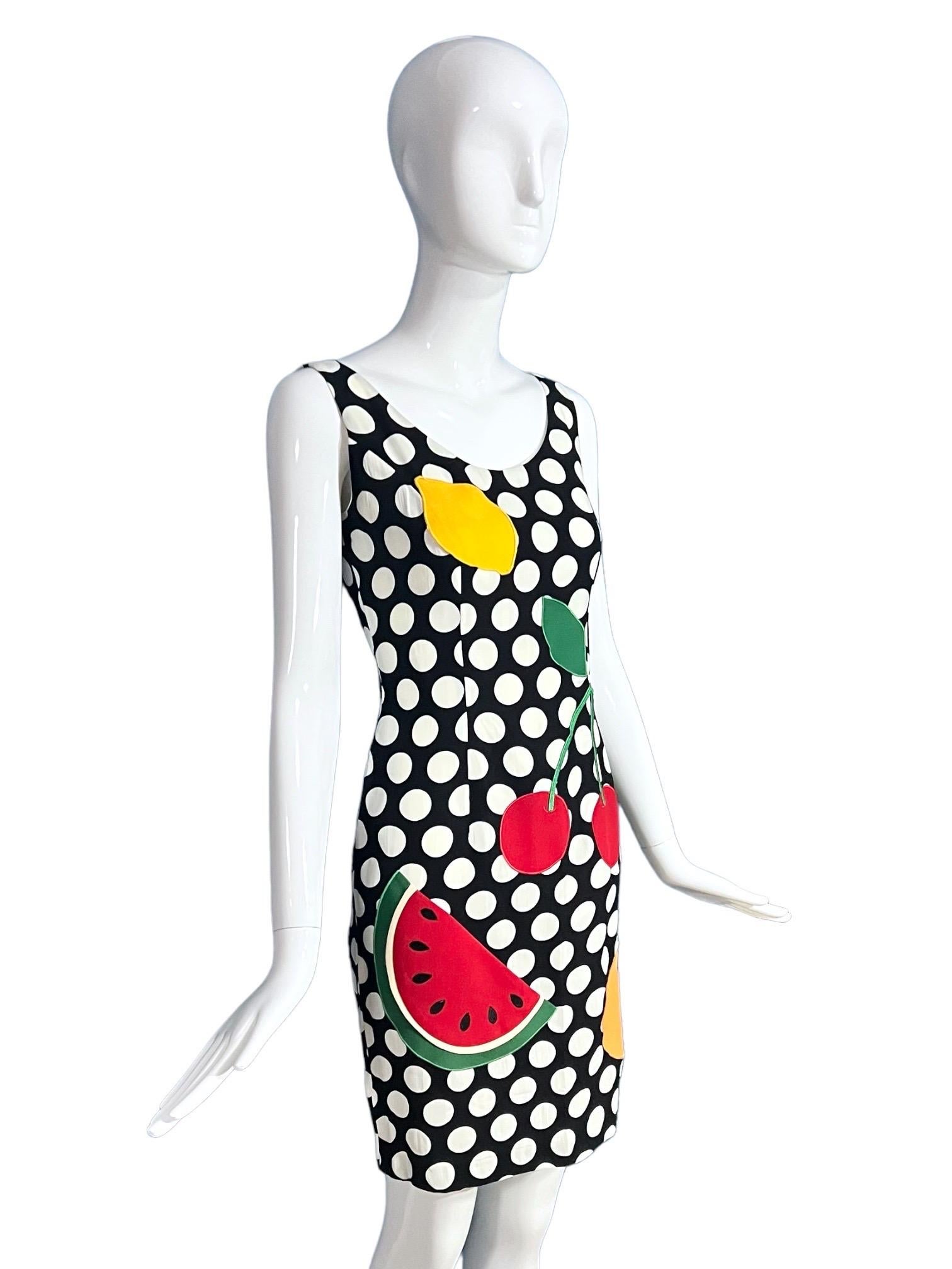 Women's Moschino Cheap & Chic Vintage Fruit Polka Dot Dress as seen on The Nanny 