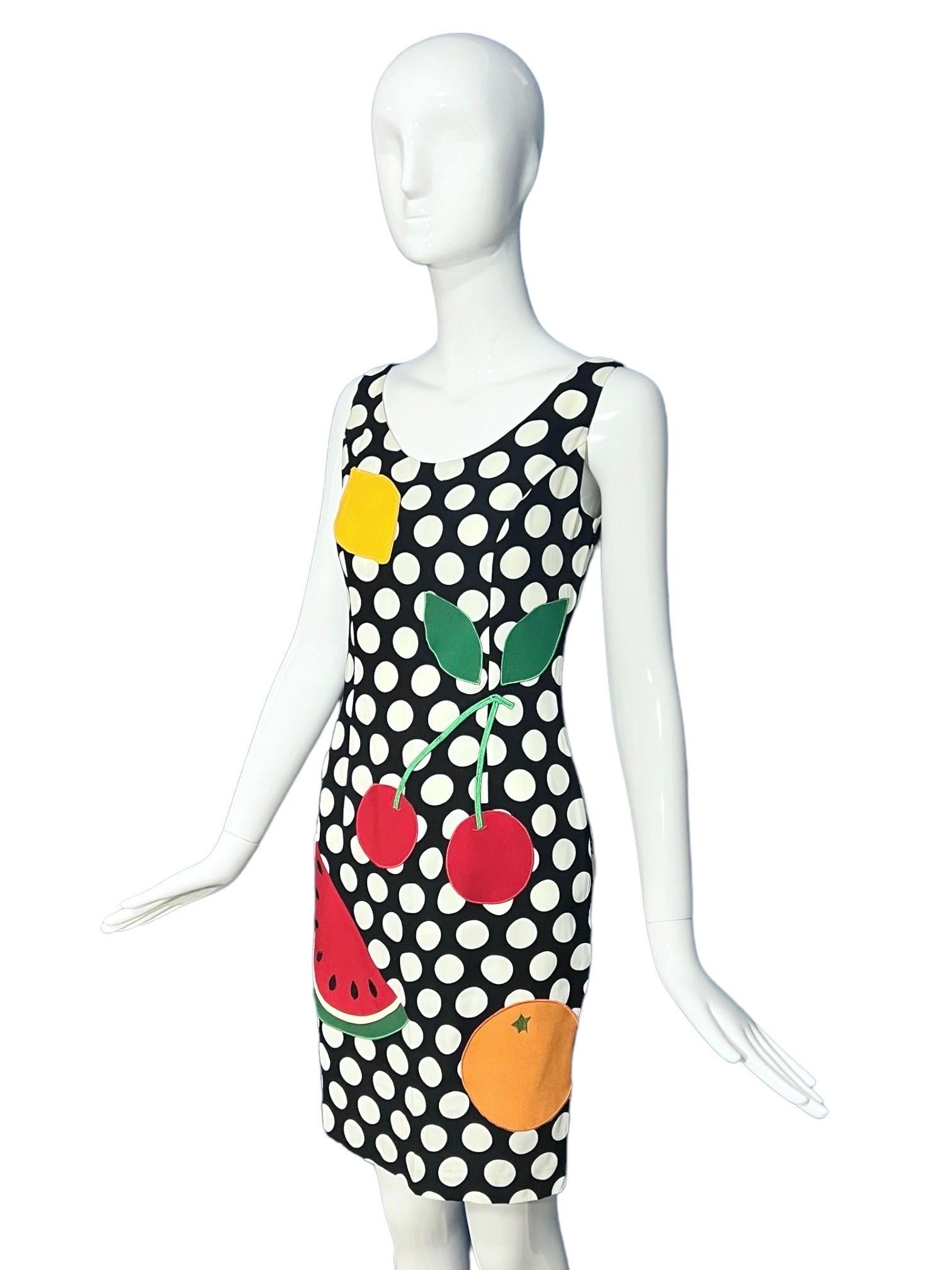 Moschino Cheap & Chic Vintage Fruit Polka Dot Dress as seen on The Nanny  1